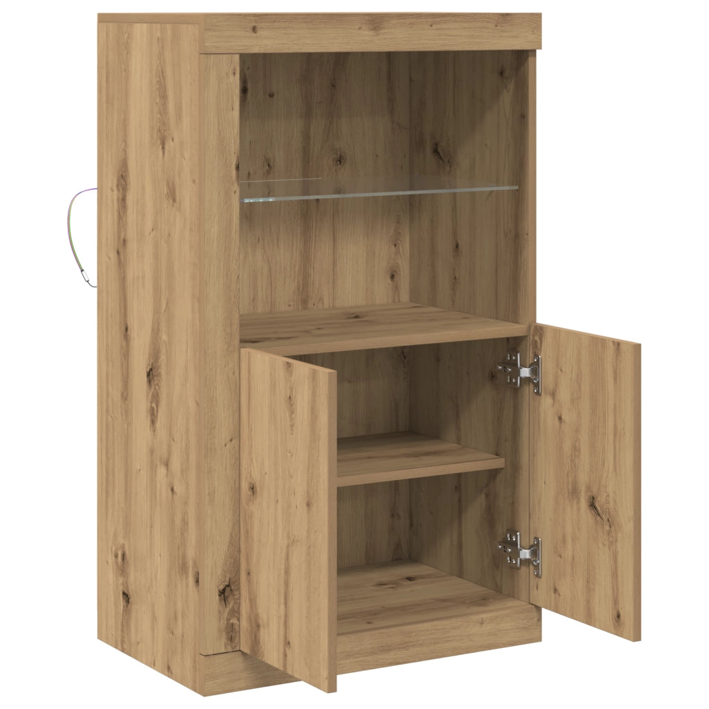 Mobile con luci LED Quercia Artisan 60,5x37x100 cm