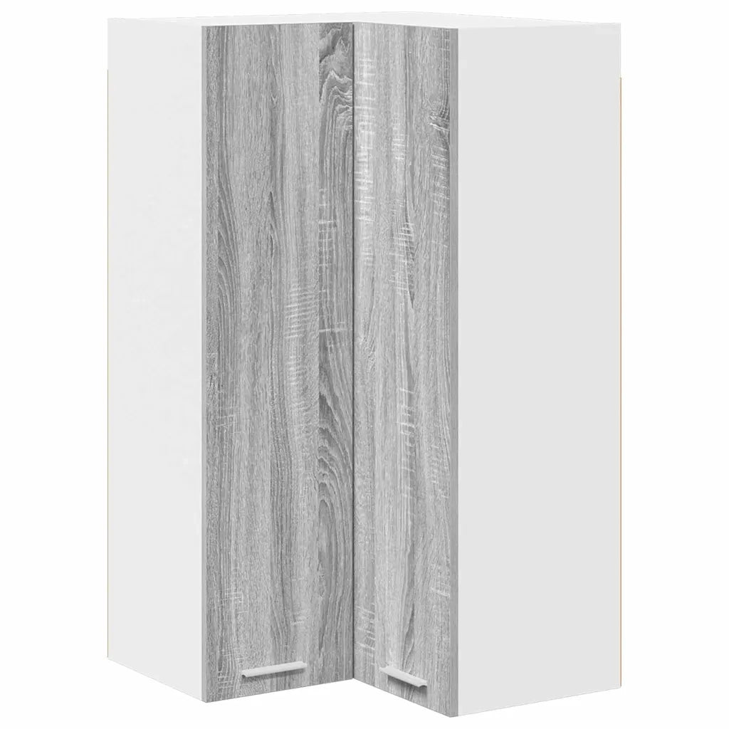 Armadio pensile Grigio Sonoma e Bianco 57 x 57 x 100 cm 884375