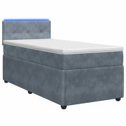 Letto box spring con materasso Grigio Scuro 100 x 200 cm 3453084