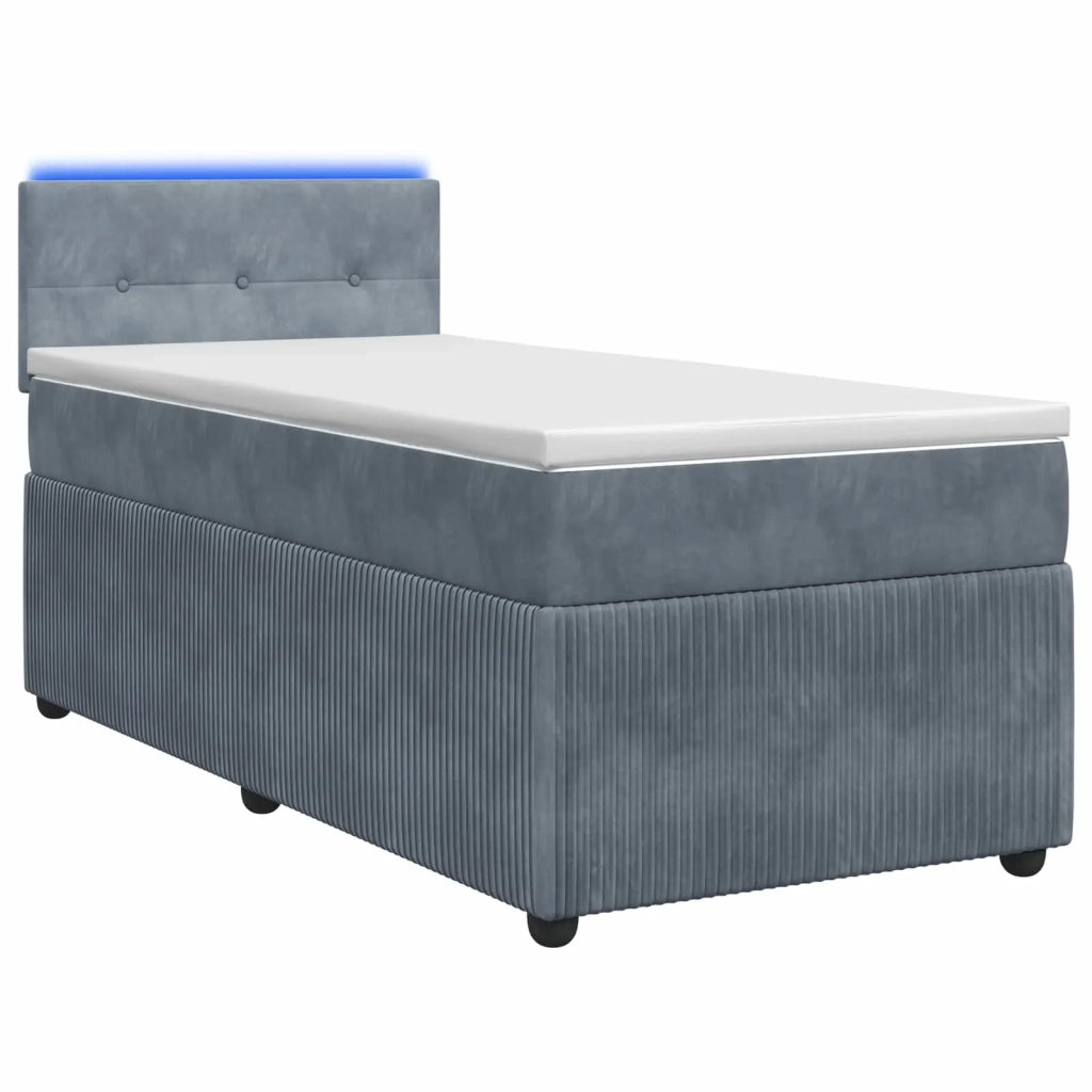 Letto box spring con materasso Grigio Scuro 100 x 200 cm 3453084