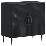 Armadio per Lavabo da Bagno HAARLEM Nero 59,5 x 31,5 x 59 cm 896786