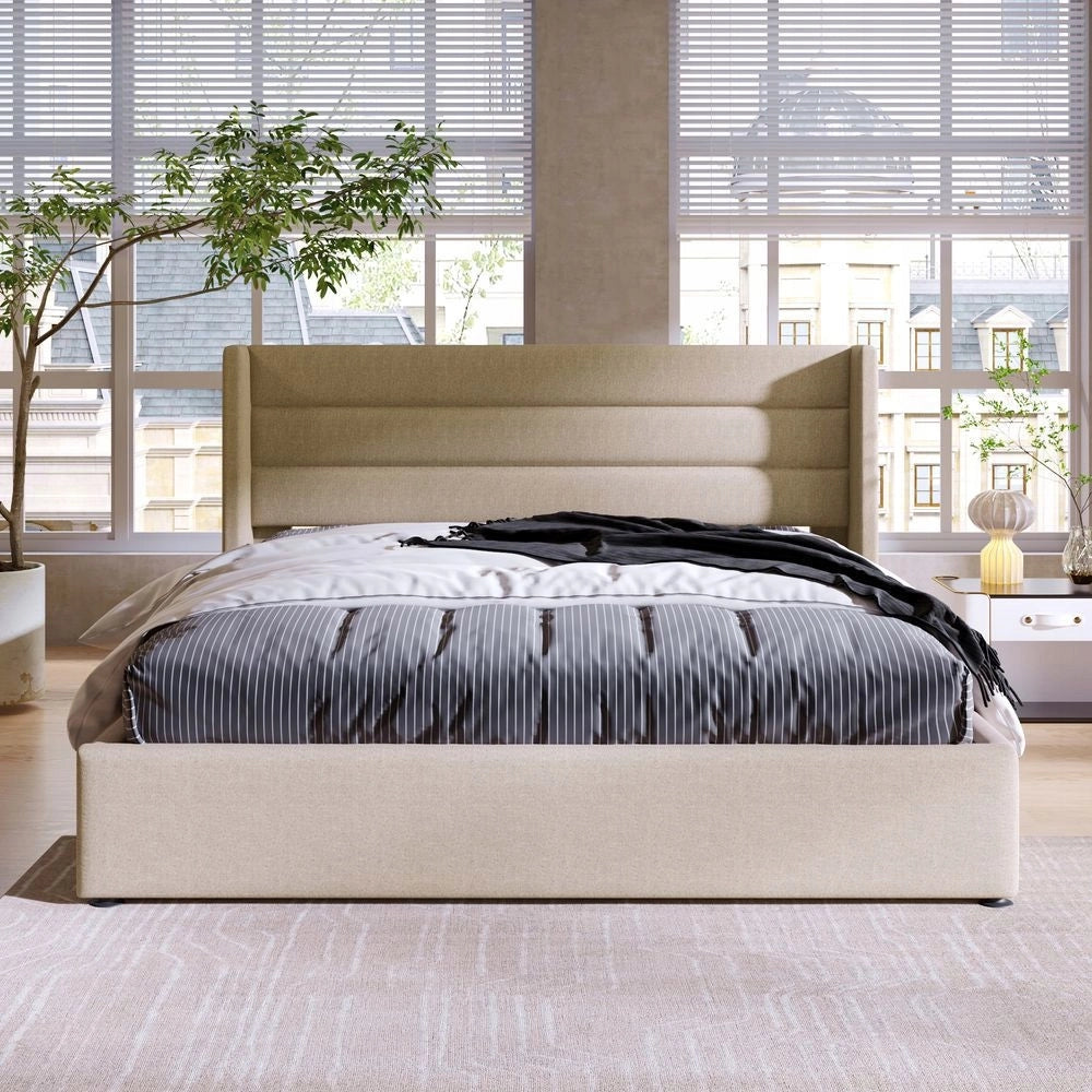 Letto contenitore - Xylo - 140x200 cm - Bianco trapuntato