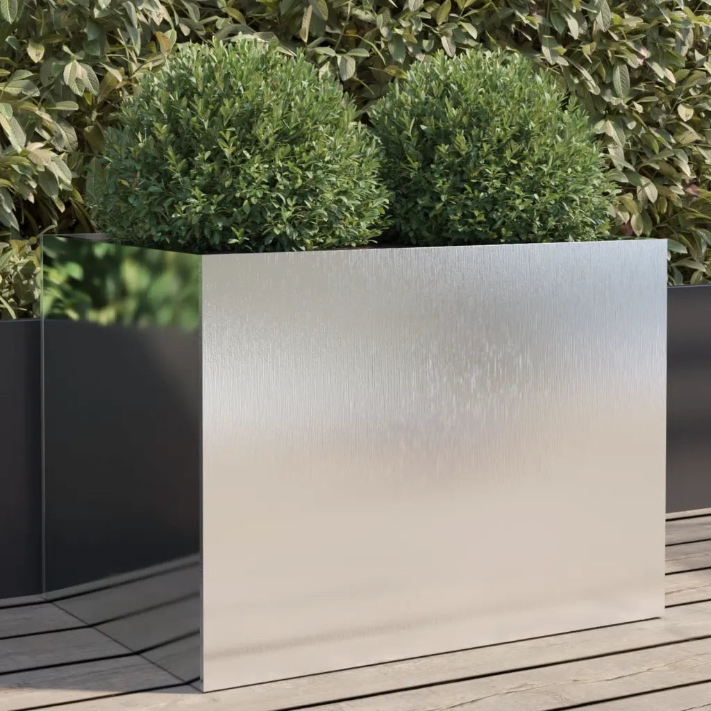 Fioriera Argento 62x47x46 cm in Acciaio Inox 841605