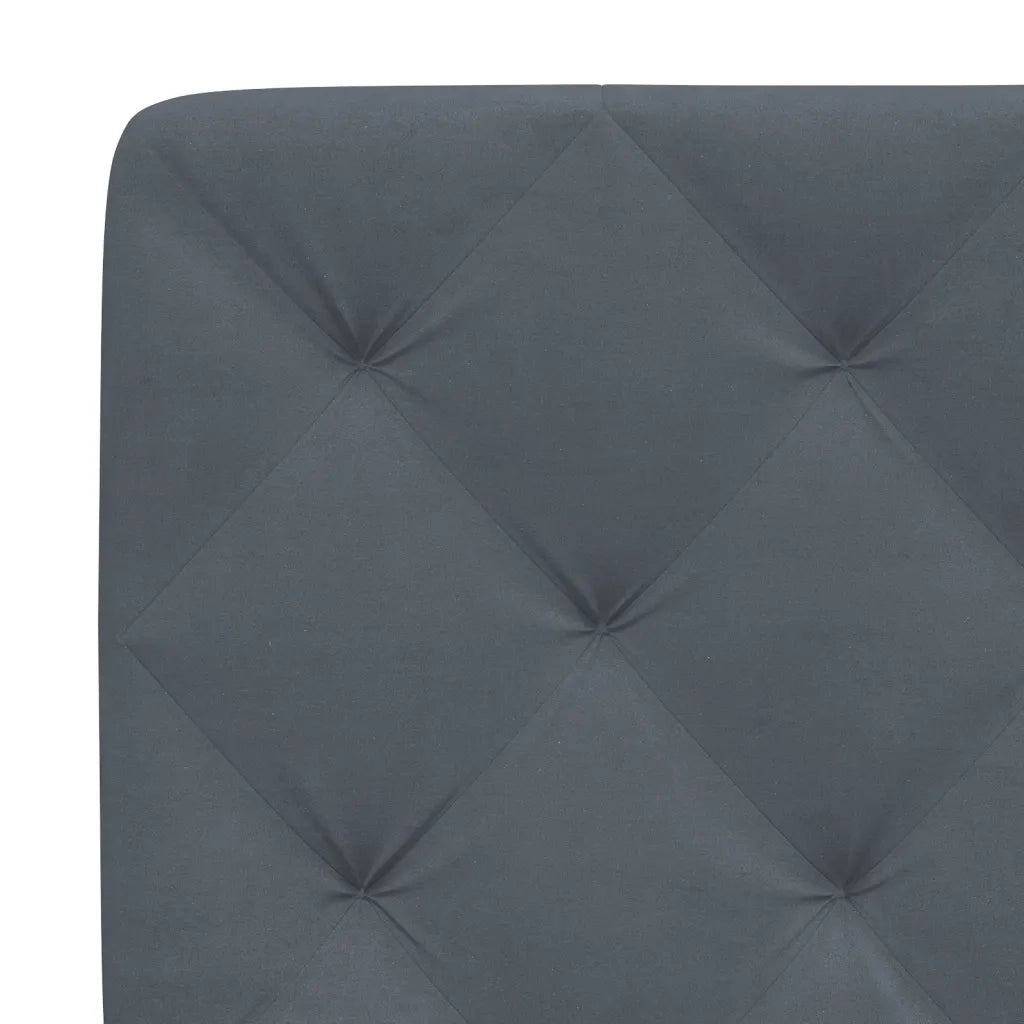 Cuscino Testiera-Cuscino per Testiera Grigio Scuro 160 cm in Velluto