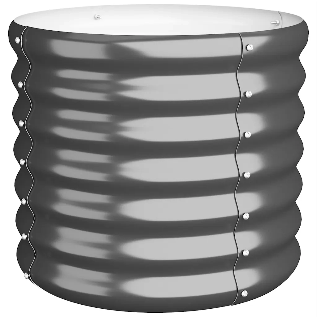 Vaso Giardino Acciaio Zincato 40x40x36cm Antracite 318846