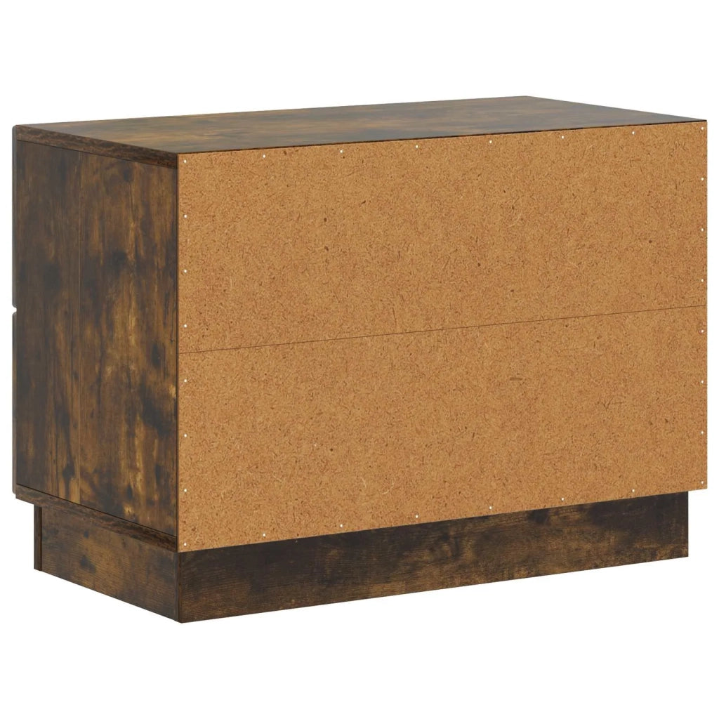 Comodino | Armadio da Notte | Mobiletto da notte con cassetto Rovere Fumo 62 x 34,5 x 44,5 cm