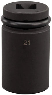 Scatola di contatto 1/2 pollici - Disegno a 6 punte - Acciaio inox con cromo-vanadio - Resistente alla corrosione - Laccato nero - Chiusura di 50 mm di slitta - Bussole di impatto