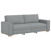 Divano | Divano da soggiorno | Sofa a 3 posti Grigio Chiaro 220x78x84 cm Tessuto