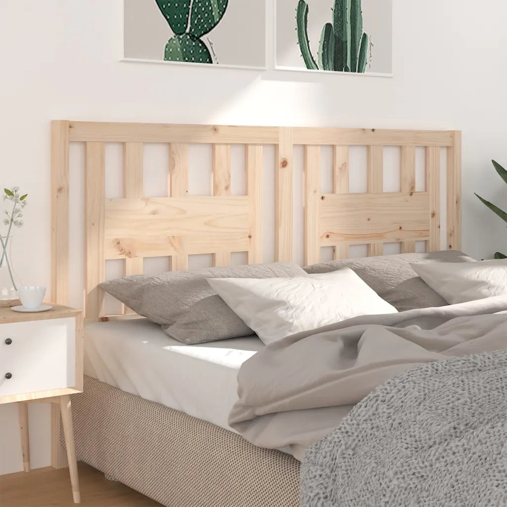 Testiera per Letto-Testata-Testiera Decorativa 206x4x100 cm in Legno Massello di Pino 857525