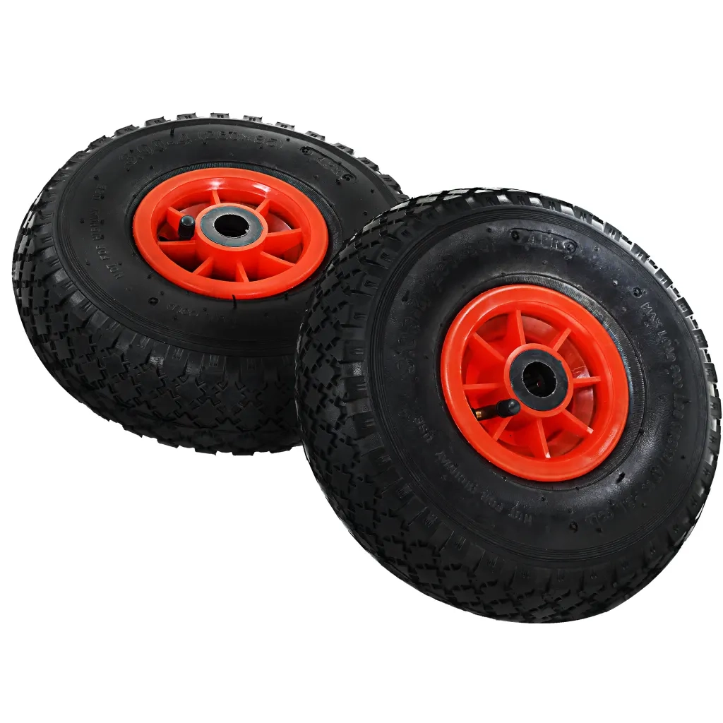 Ruote Carrello a Mano 2 pz Gomma 3.00-4 (245x82) 142969