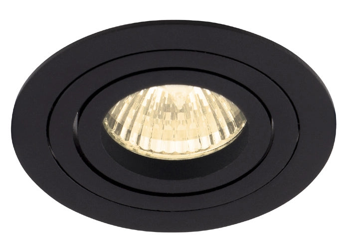 Faretto incasso orientabile tondo nero GU10 50W Maxlight