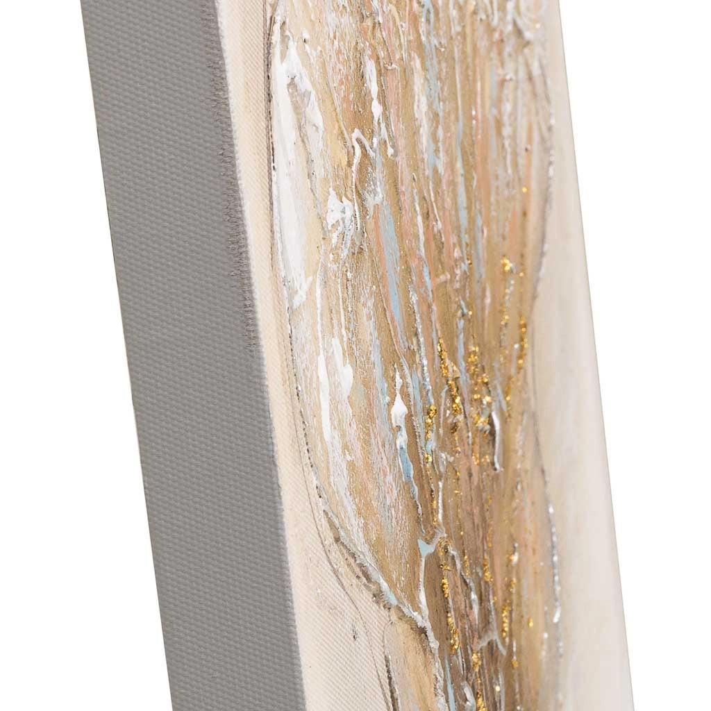 Quadro dipinto a mano con rilievo grigio 40x40x2,5h