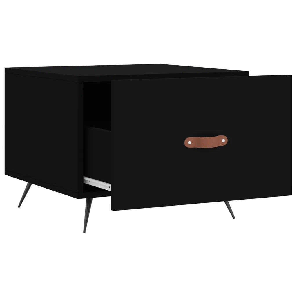 2 pz Tavolini da salotto | Tavolino da caff¨¨ | Tavolino da Soggiorno Neri 50x50x40 cm in Legno Multistrato