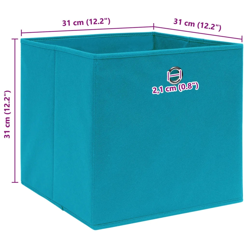 Scatole 4 pz Blu Baby 32x32x32 cm in Tessuto cod mxl 51022