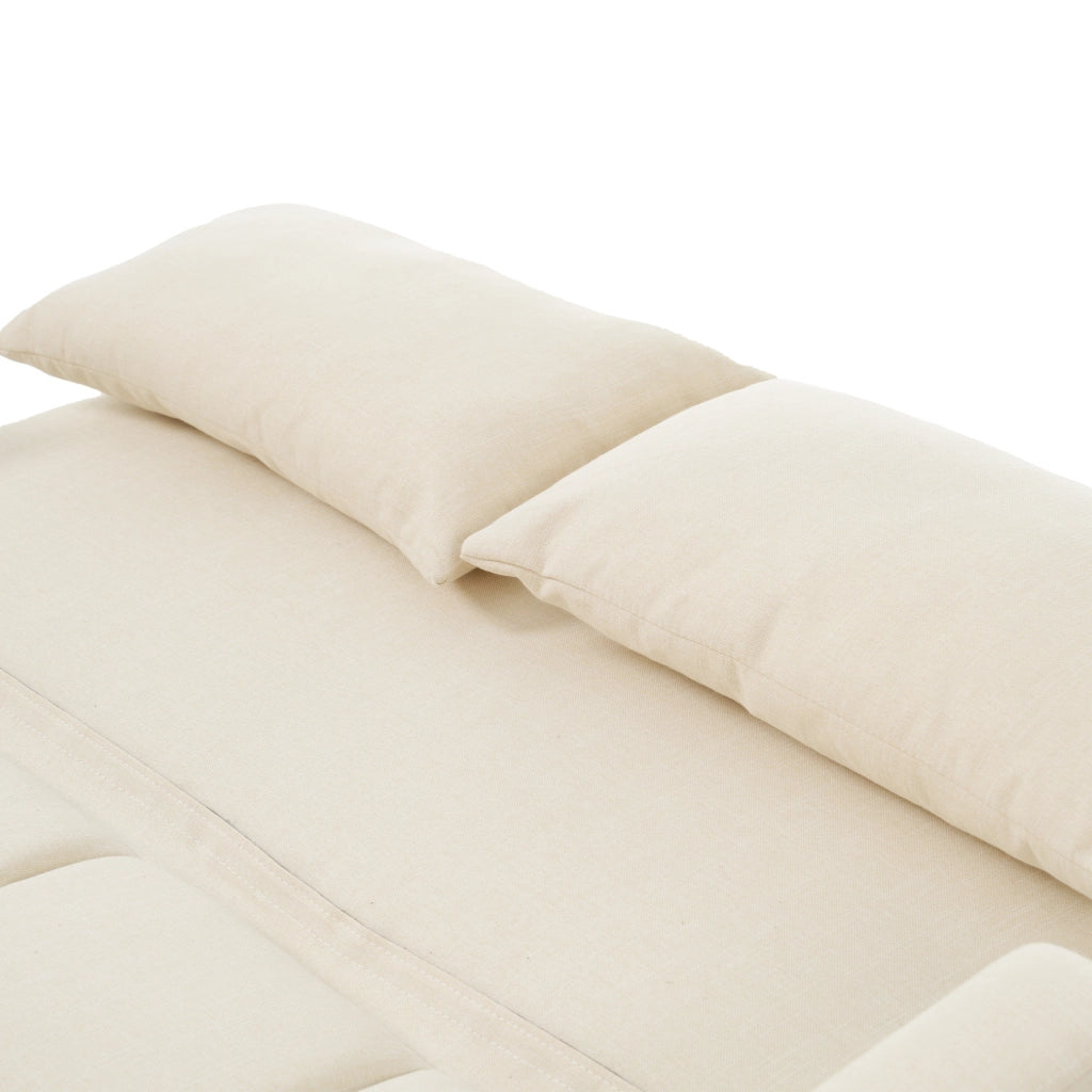 Divano letto pieghevole 127x75x94 cm con schienale regolabile in foam beige