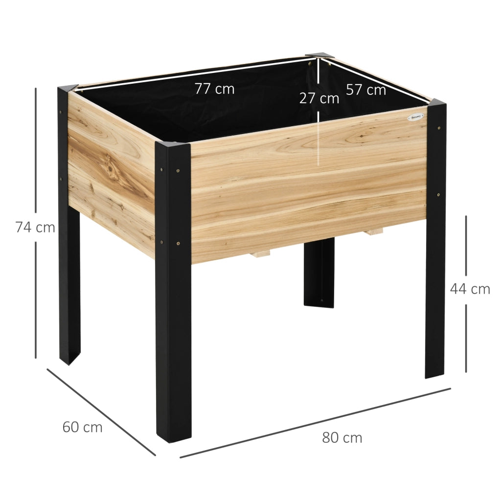 Fioriera da Giardino ¨C zephmum ¨C Nero Legno Pino