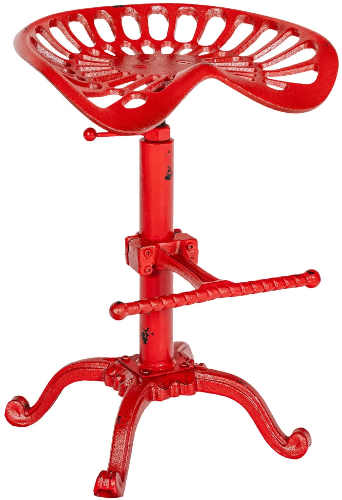 Set 2 Sgabelli Bar industriali Butch In Ghisa rosso