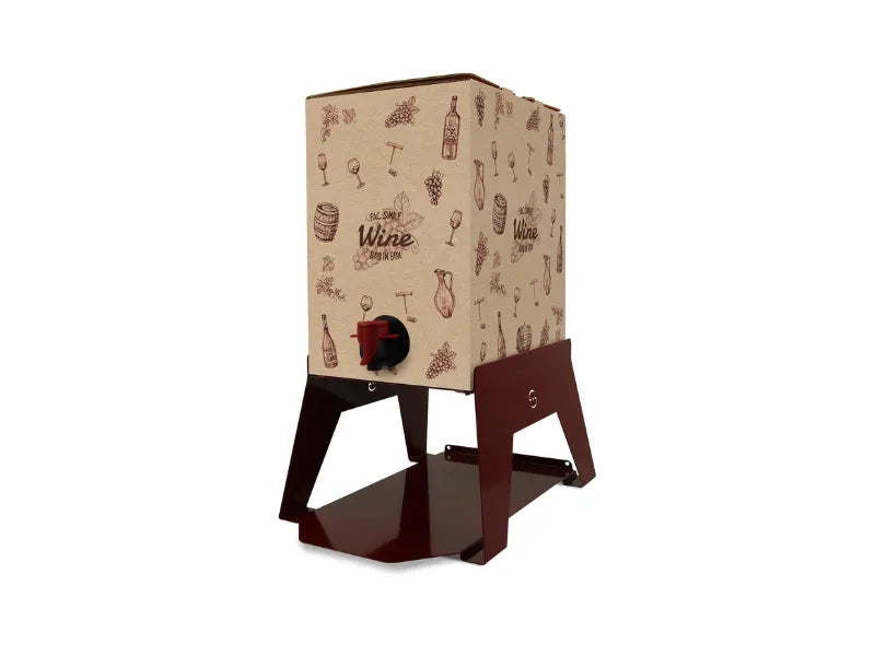 Porta Bag-in-Box 3L con vassoio integrato supporto rialzato per vino e olio Lisa - Red Wine
