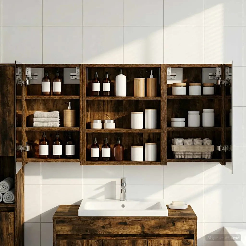 Set di Armadi da Bagno con lo scaffale 3 pcs 100 x 10,5 x 50 cm 3403684