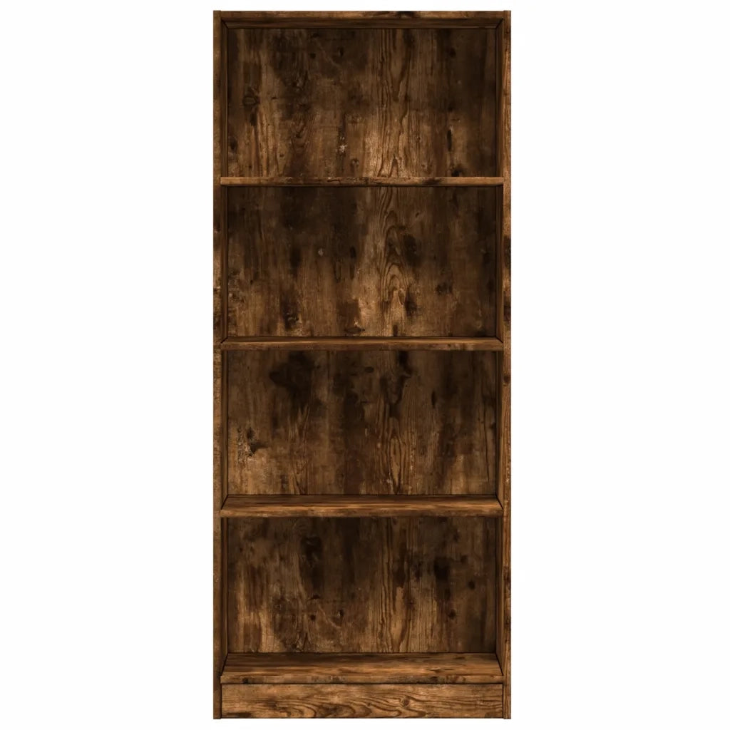 Libreria Rovere Fumo 60x24x143 cm in Legno Multistrato 857816
