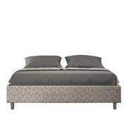 Letto Sommier imbottito Matrimoniale 160x190 cm tessuto Era Azelia - Senza rete,Grigio