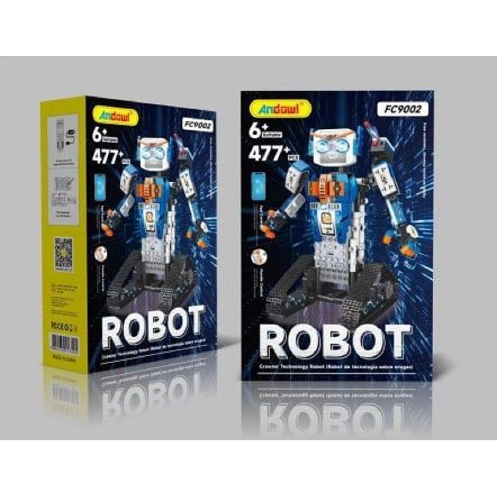 Trade Shop - Robot Telecomandato Set 477 Mattoncini Costruzione Fc9002 Tecnologia Cingolata -