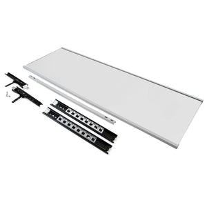 Specchio Estraibile per Armadio 34x100 cm Emuca Grigio Metallizzato