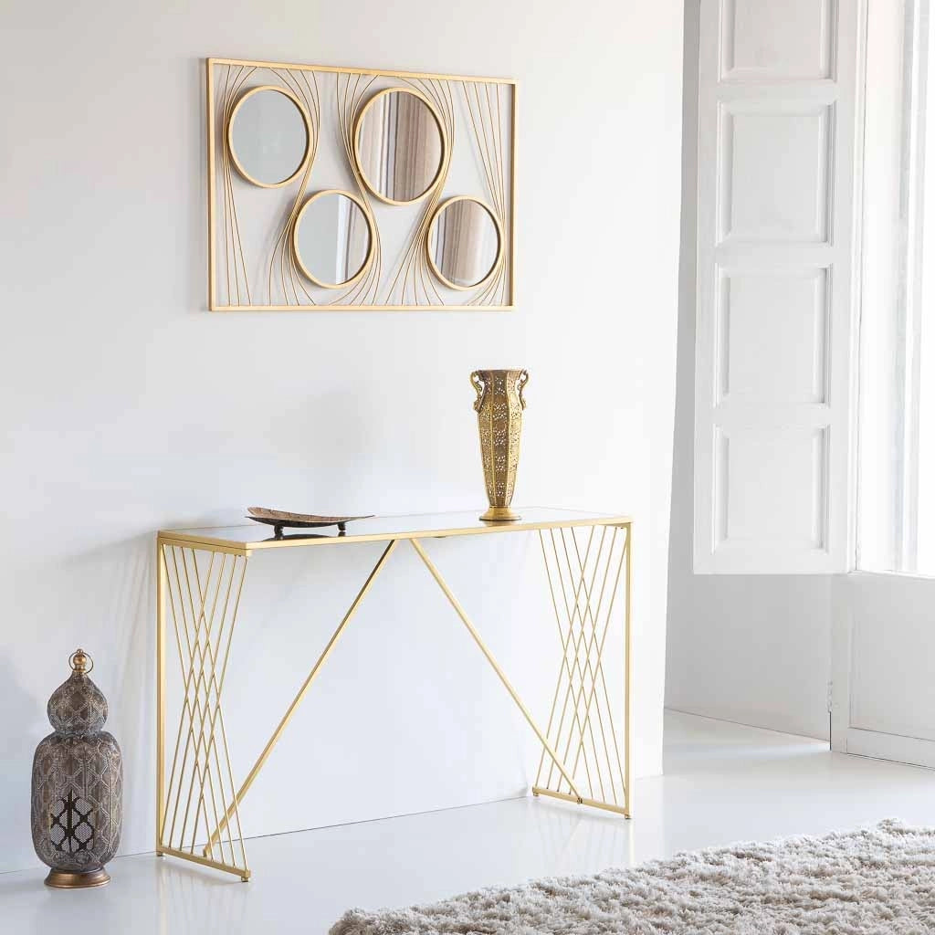 Portacandele in metallo marrone 21,5x21,5x55h