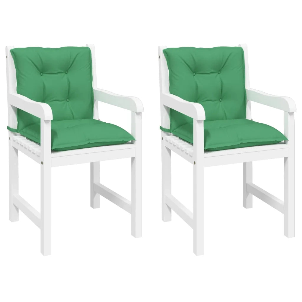 Cuscini per Sedia da Giardino 2 pz Verdi 100x50x7 cm in Tessuto 360308