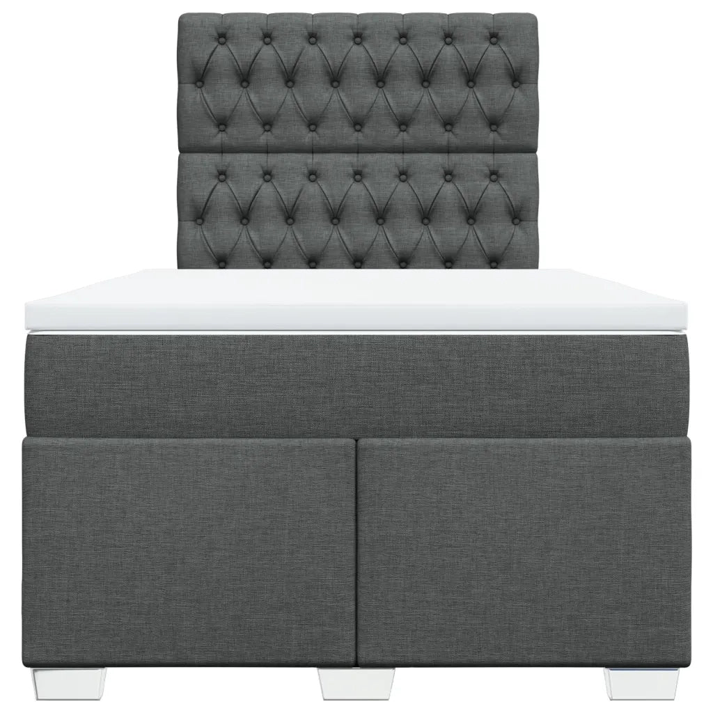 Giroletto a Molle con Materasso Grigio Scuro 120x200 cm Tessuto 3290463