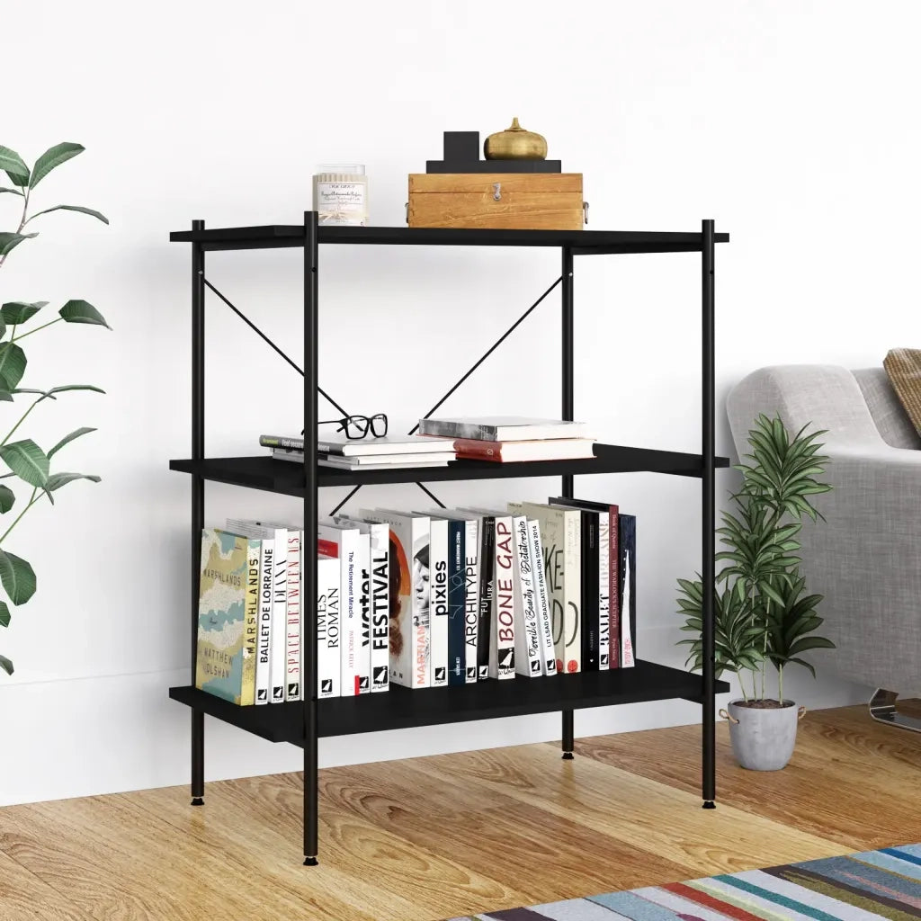 Scaffale con 3 Mensole Nero 80x40x92 cm CFW7799068