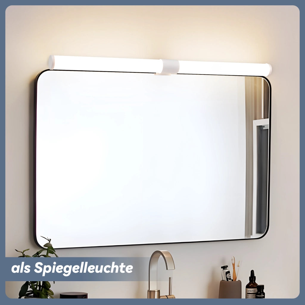 ZMH Lampada da Bagno LED sopra Specchio 8W 60 cm Bianca  IP44 Luce Neutra Moderna per Armadio da Bagno Cantina Cucina