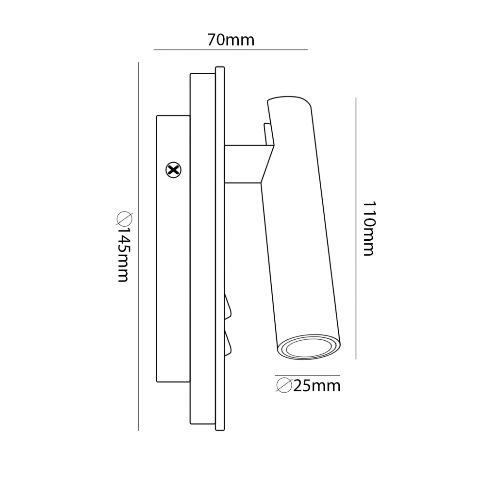 APPLIQUE LED 8W PER INTERNI CON DOPPIA EMISSIONE LUMINOSA A LUCE CALDA - DESIGN MODERNO TONDO IN ALLUMINIO BIANCO IDEALE PER PARETI DI CASA CORRIDOI SOGGIORNI HOTEL E AMBIENTI INTERNI
