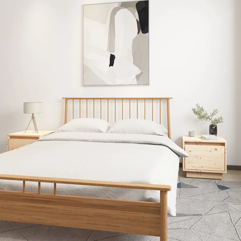 Comodini 2 pz 35x34x32 cm in Legno Massello di Pino 813396