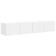 Mobile TV da parete 2 pz | Armadietto TV | Mobile Porta TV Bianco 78,5 x 31 x 29,5 cm