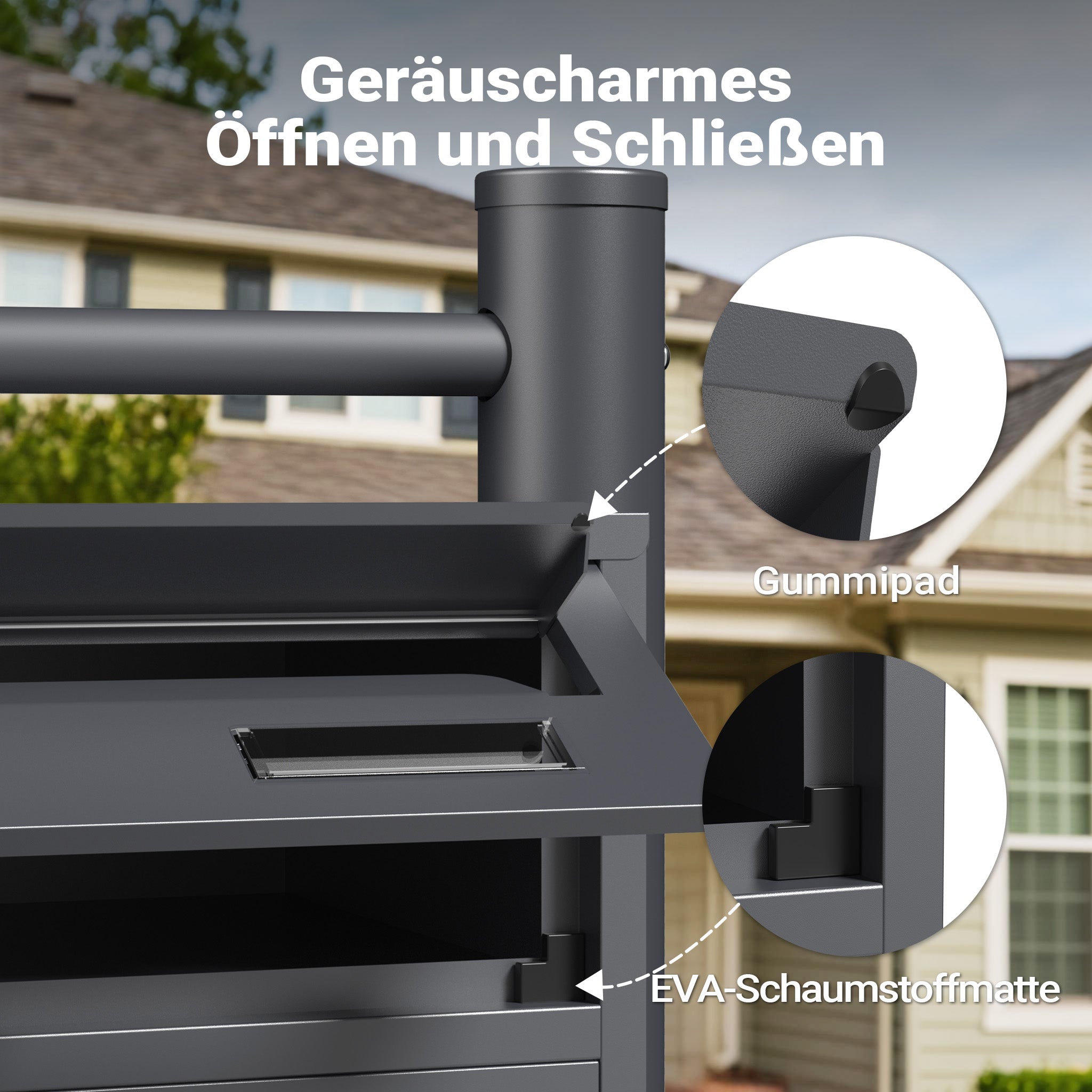 Cassetta postale condominiale autoportante 3 posti, 1 modulo, antracite 556 x 270 x 1200 mm