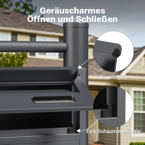 Cassetta postale condominiale autoportante 3 posti, 1 modulo, antracite 556 x 270 x 1200 mm