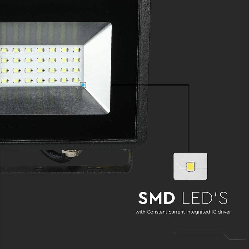 Faro Proiettore Led Flood Light 20W Colore Verde IP65 Interno Esterno Carcassa Nera SKU-5991