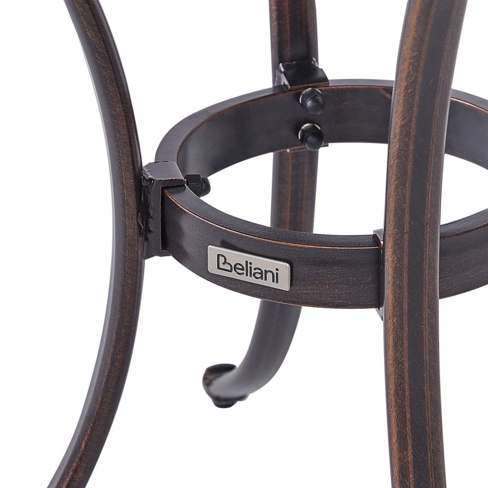 Tavolo da pranzo da giardino marrone alluminio rotondo ø 68 cm Outdoor Vintage