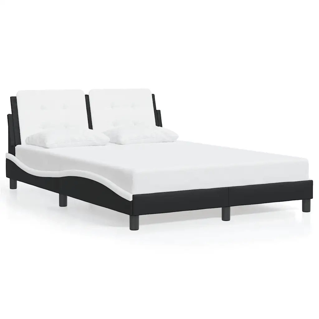 Giroletto senza Materasso Zadar Nero e Bianco 120x200 cm in Similpelle 3208175