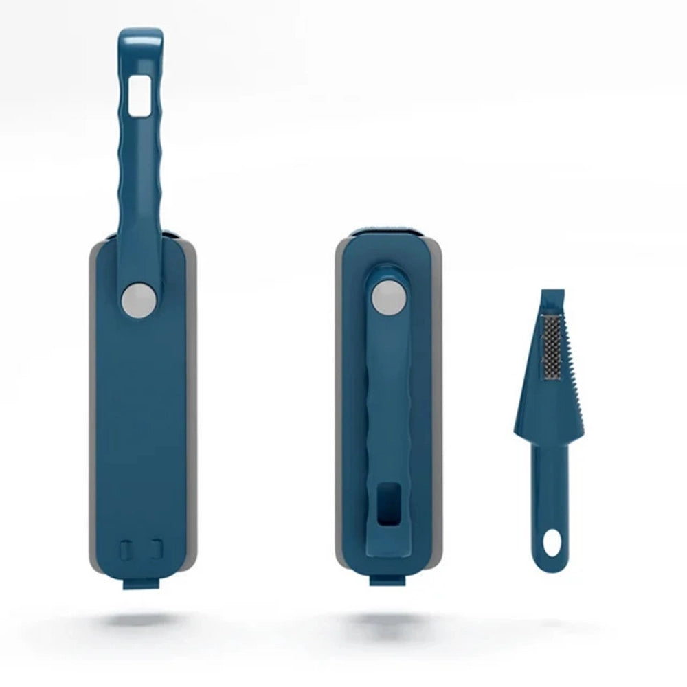 Trade Shop - Spazzola Per Pulizia Casa Pieghevole Portatile Multifunzionale Panno Spugna In Microfibra -
