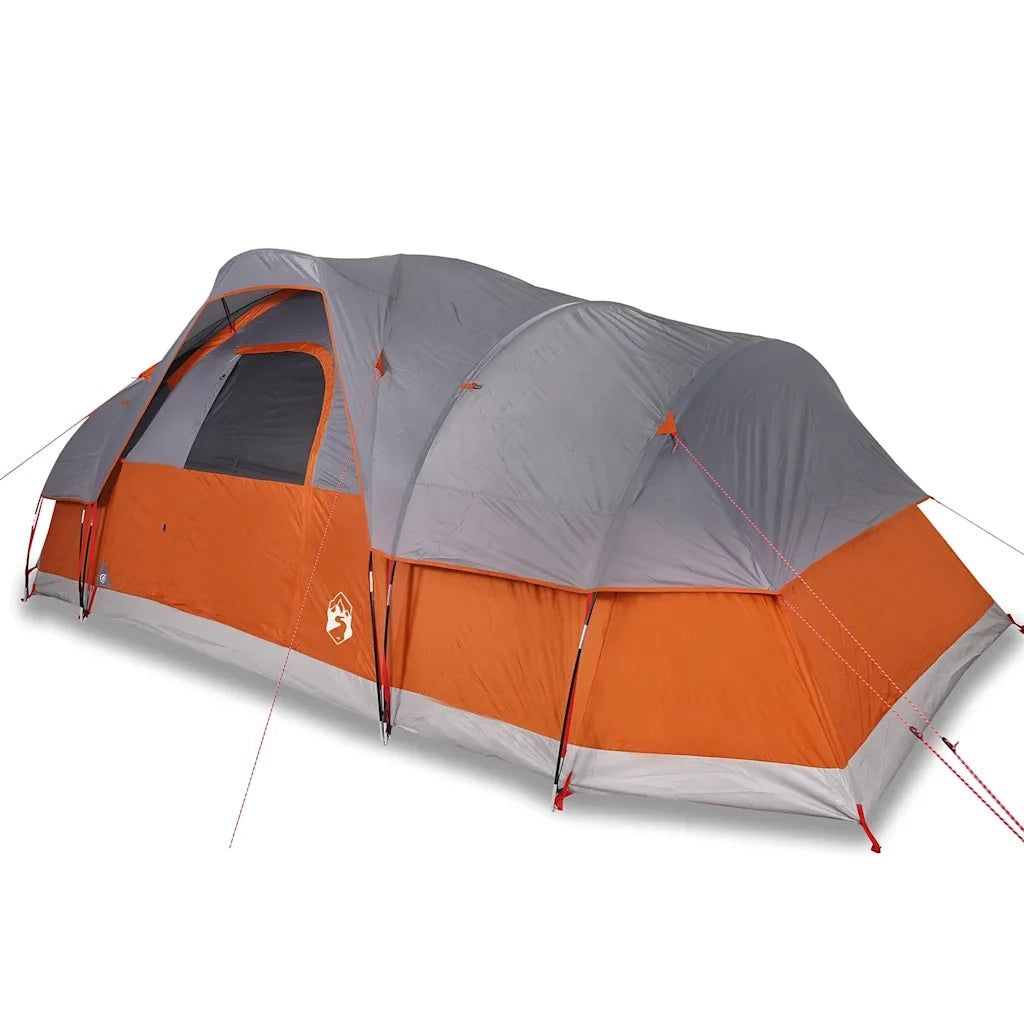 Tenda Familiare Cupola 11 Persone Grigia Arancione Impermeabile 94568