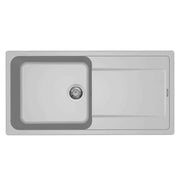 Lavello Elleci Incasso 1 vasca 100x50 Life 480 Granitek Grigio Aluminium LM248079