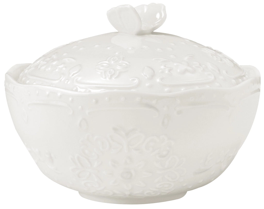 Coppetta Ø15x8 cm con Coperchio in Porcellana Kaleidos Charme Bianca