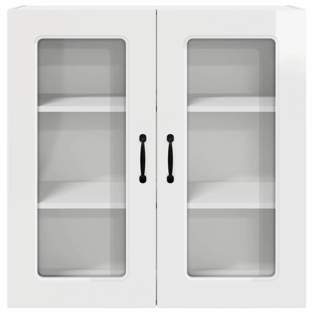 Mobile da cucina con lo scaffale-Armadio da cucina Bianco Lucido 80 x 31 x 80 cm 409316