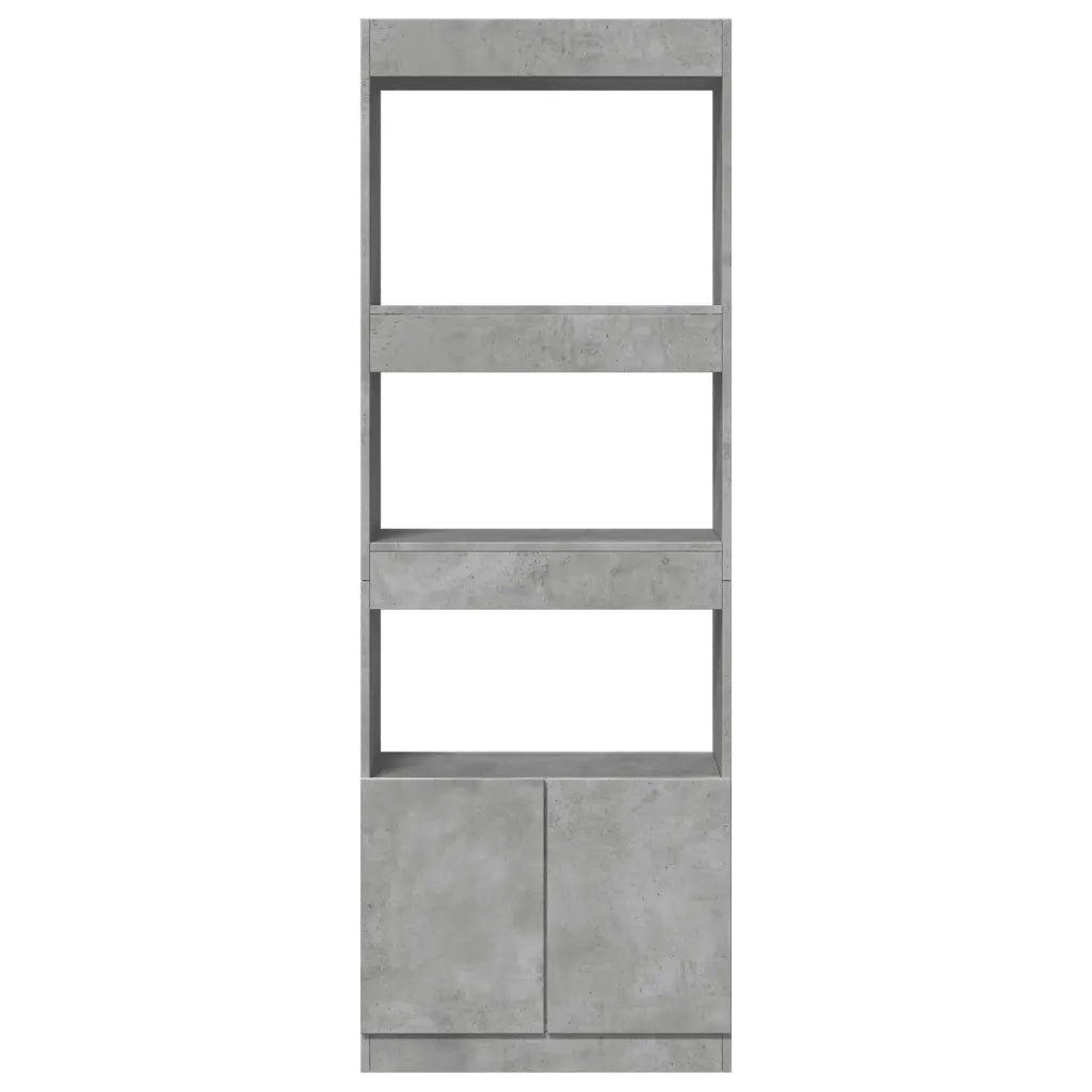 Credenza Grigio Cemento 63x33x180 cm in Truciolato 3309603