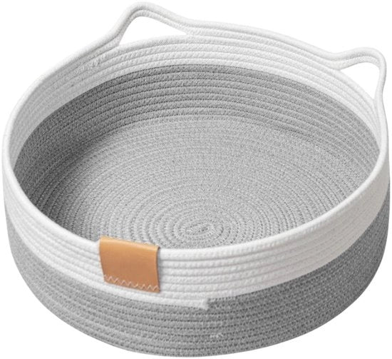 Letto per gatti 50 cm di diametro - Cuscino ripiegabile - Letto ad aria - Resistente alle zampate - Design universale - Posto di riposo comodo - Letto per animali domestici