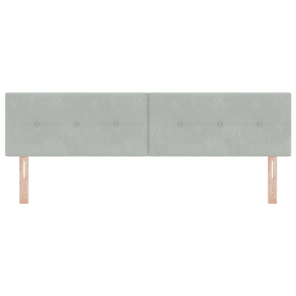 Testiera  Imbottita Grigio Chiaro 180 cm in Velluto