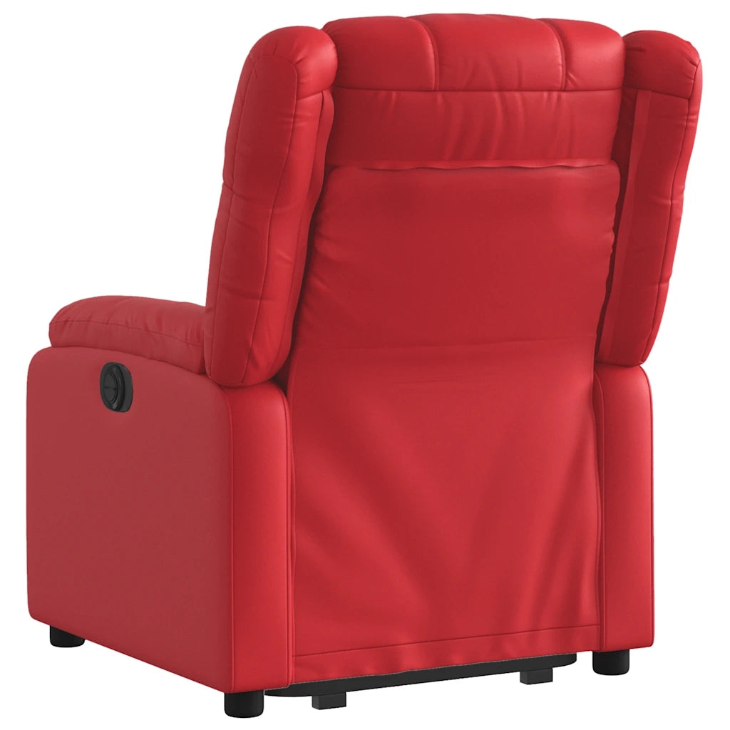 Poltrona Alzapersona Reclinabile Rosso in Similpelle 3205155