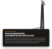 Apertura automatica per finestre di giardino con regolazione di temperatura - Apertura per ventilazione - Maniglia in alluminio per finestre - Regolazione termica - Adatto per serre - Distanza massima di apertura 45cm - Sistema di ventilazione